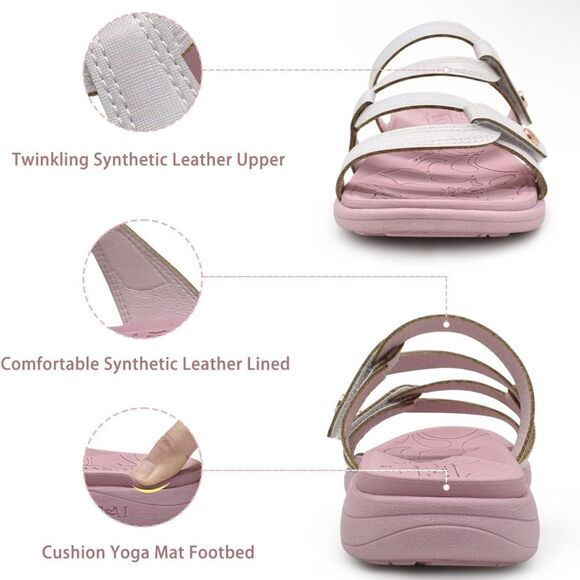 ONCAI Sandals Adjustable Soft Cushion Thick Soles women’s Sz 9 US /40 EU Pink - Picture 5 of 16